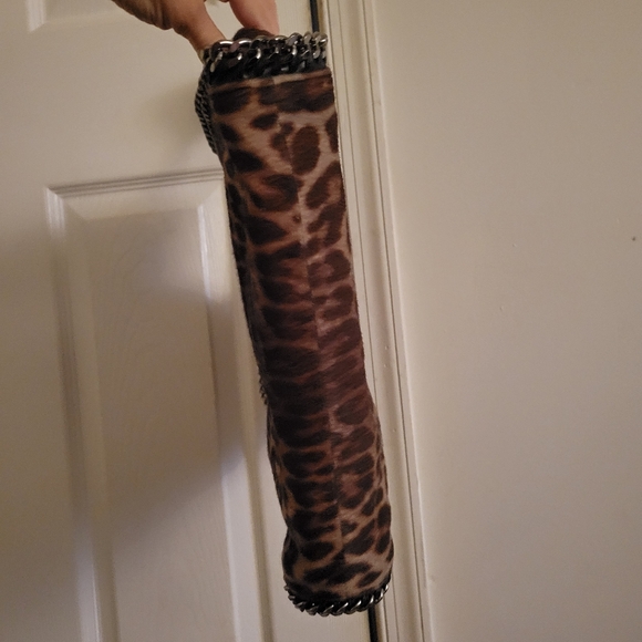 Stella McCartney Falabella Tote Bag in Leopard Print w/Chain Link Straps - Picture 10 of 13